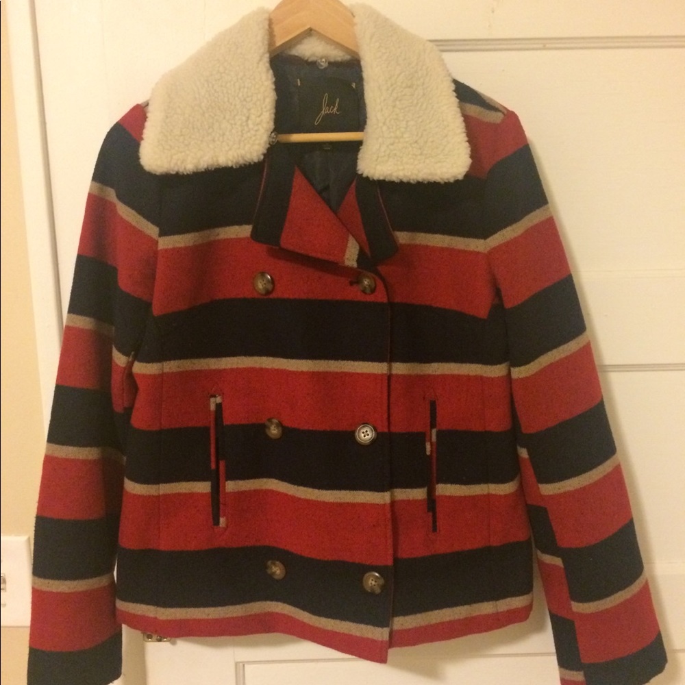 Classic Striped Peacoat from Jack by BB Dakota